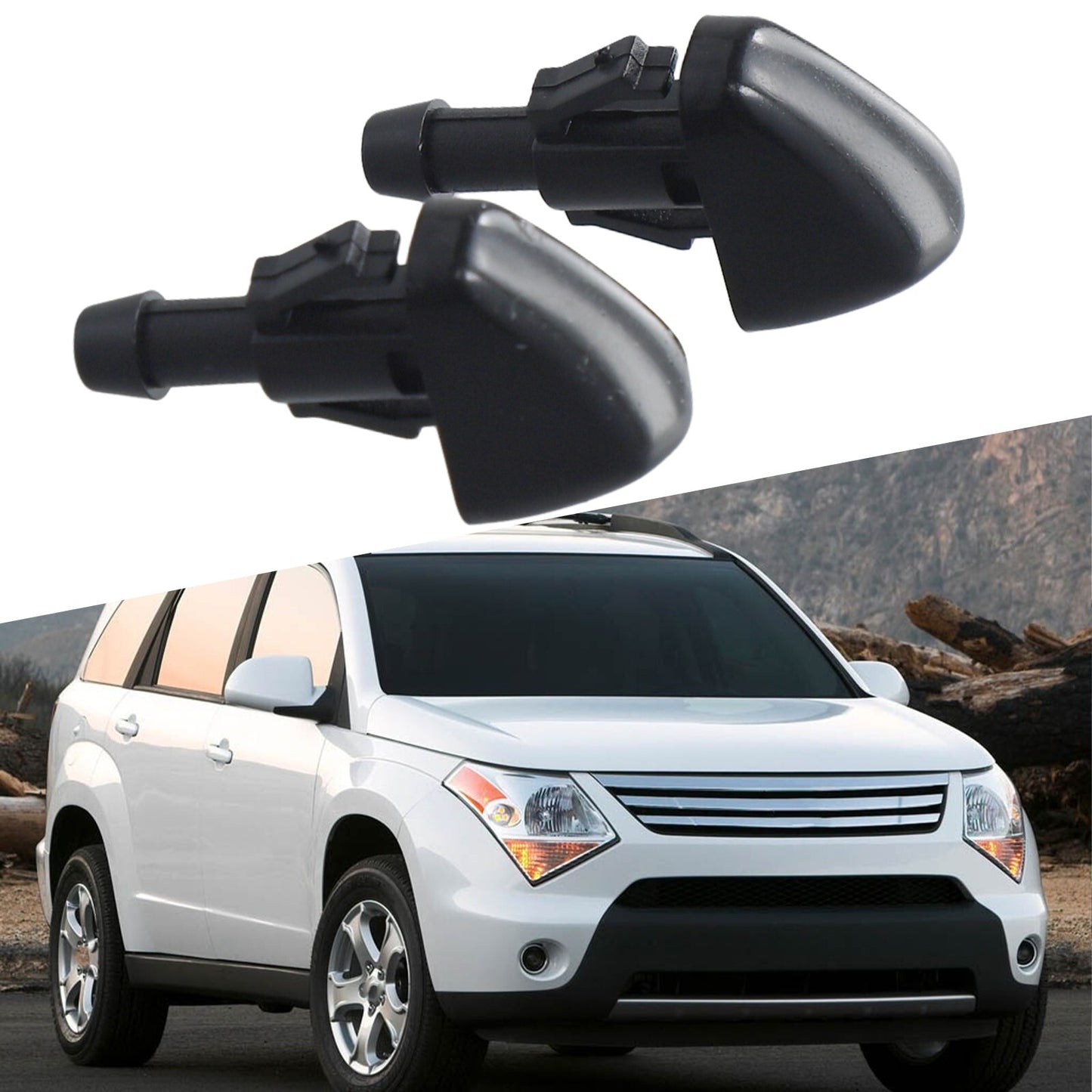 Water Spray Jet Nozzles Front for Suzuki Grand Vitara XL-7 MK2 Aerio New Useful