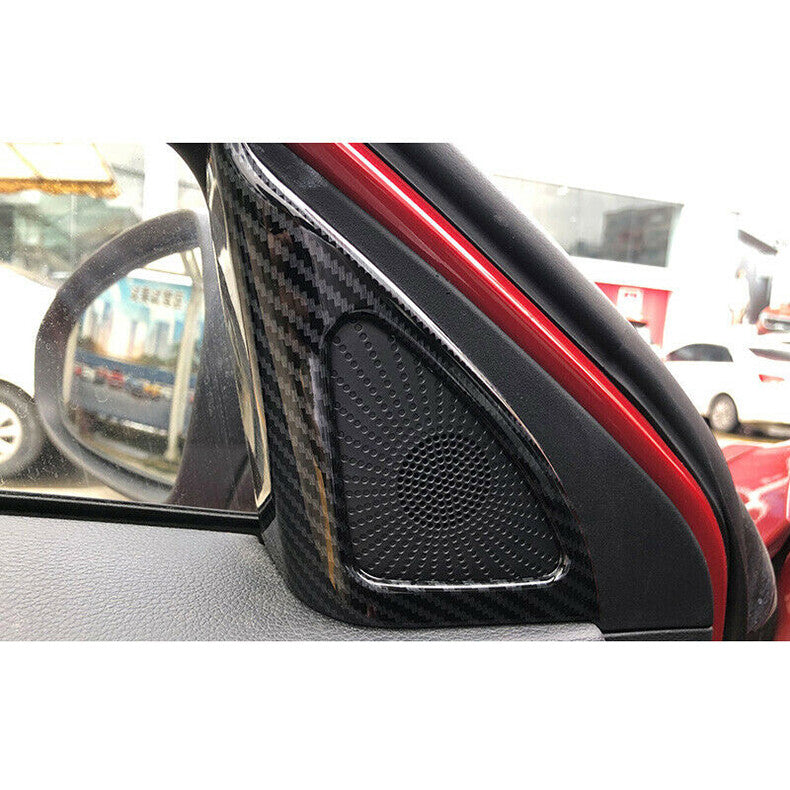 Carbon Fiber Inner A Pillar Triangle Frame Cover Trim for Kia Forte K3 2019-2021