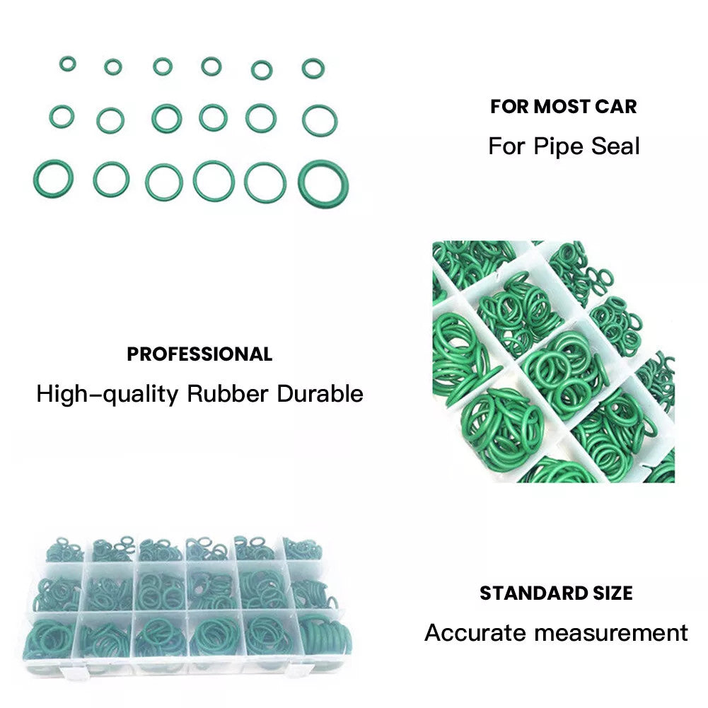 270x 18 Sizes Rubber O-Ring Washer Assortment -Set Gasket Automotive Seal Kit