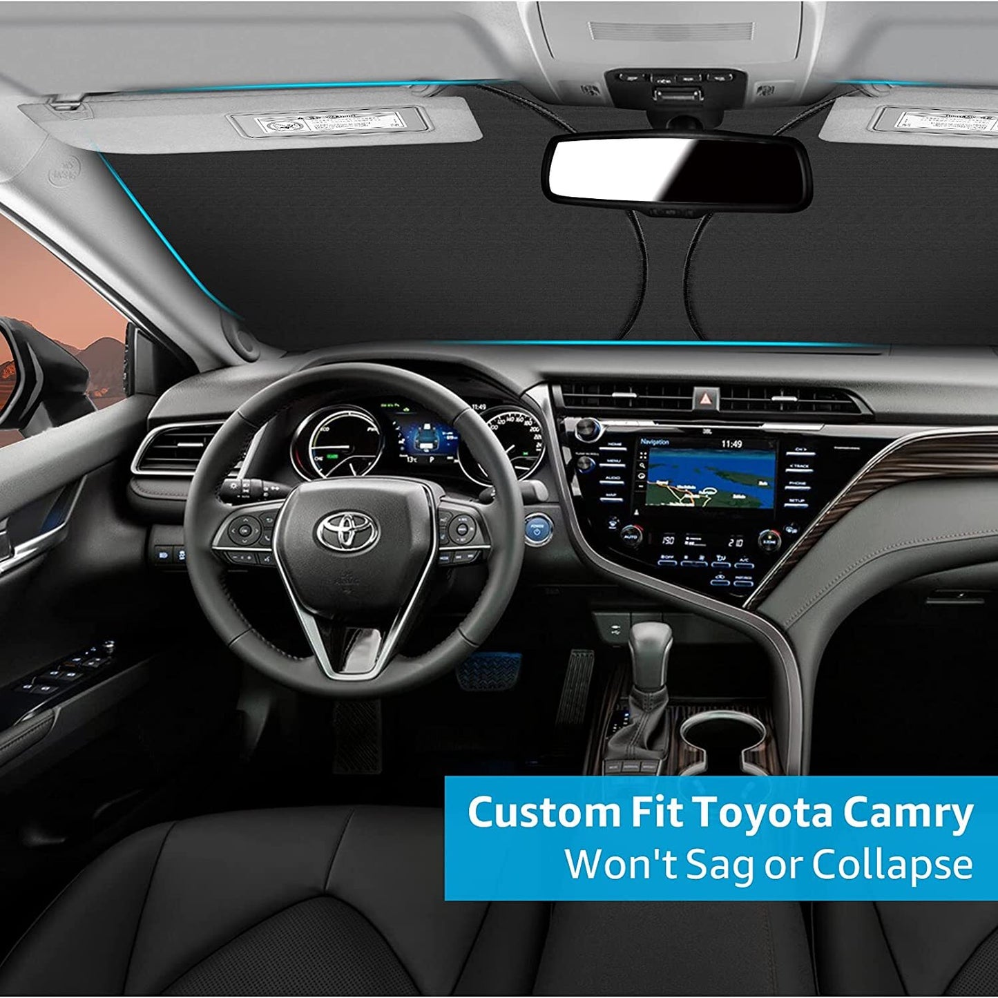 For 18-23 for Toyota for Camry Sedan Front Windshield Sun Shade UV Block Window Cover
