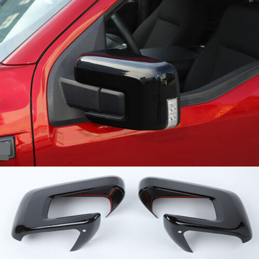 for Ford F150 F-150 2021-2023 Gloss Black Side Door Rearview Mirror Cover cap 2x