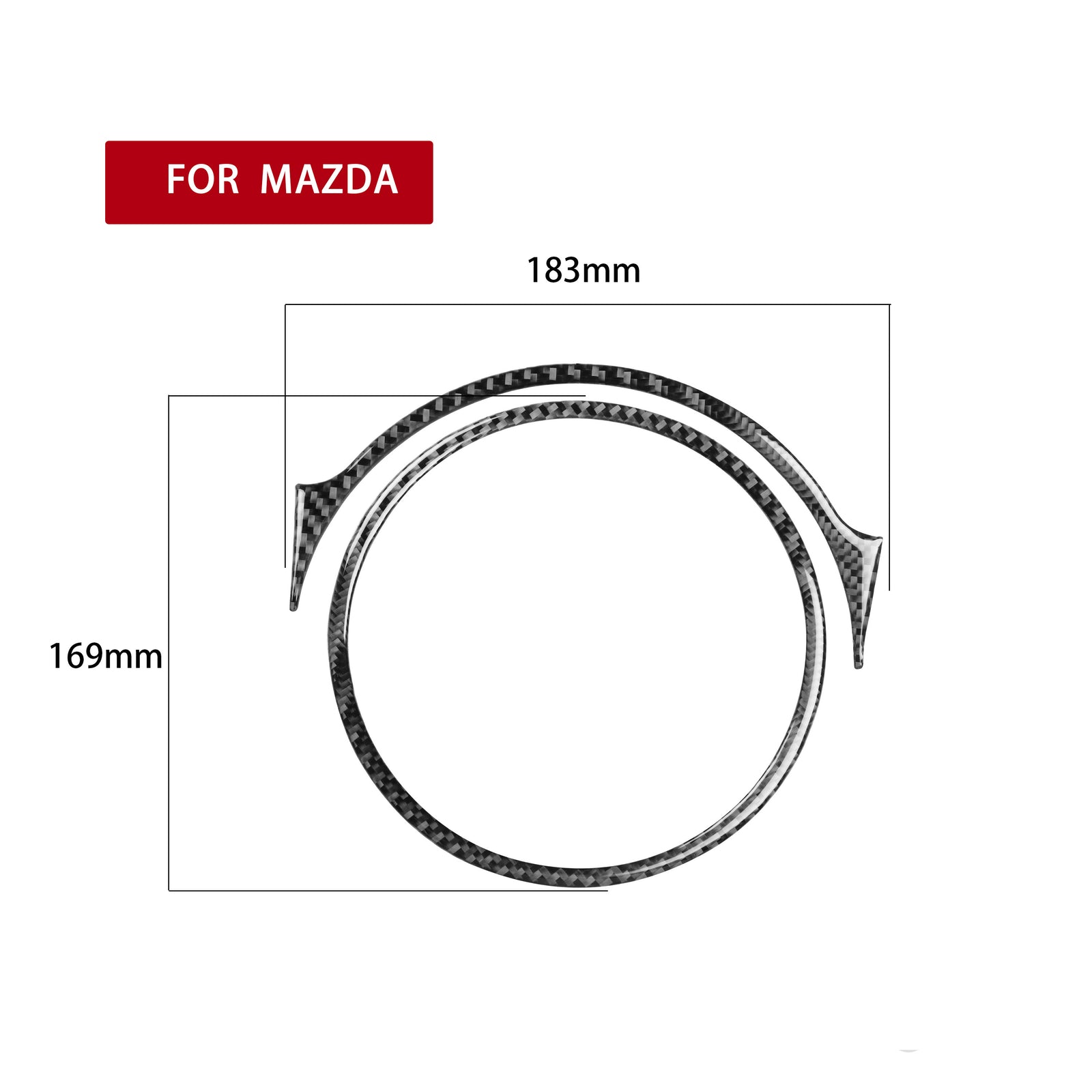 2Pcs Carbon Fiber Interior Gear Shift Cover Trim for Mazda MX-5 Miata 2009-2015