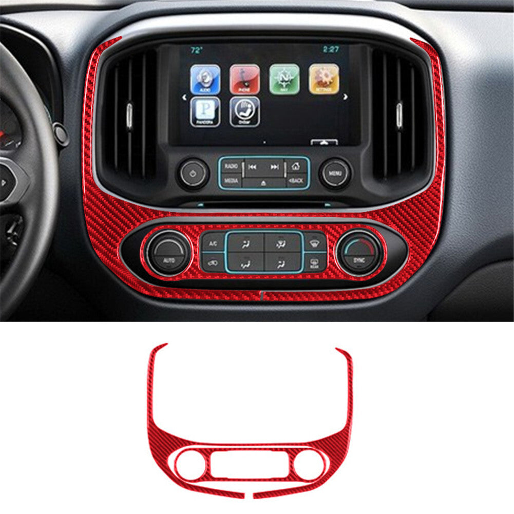 Red Central Control Display Trim for Chevrolet Colorado for GMC for Canyon 2015-2022