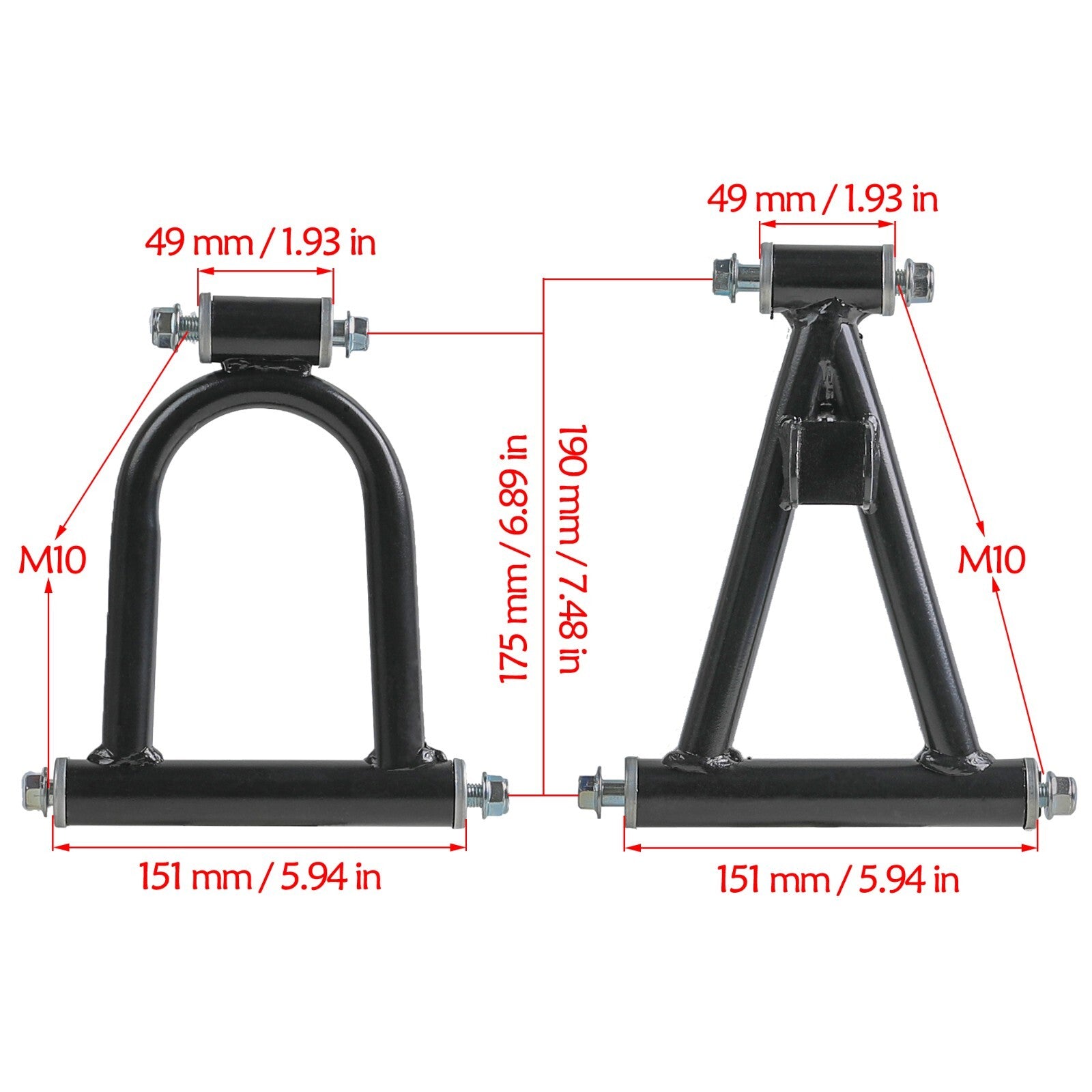 All-terrain vehicle, four-wheel off-road vehicle, go-kart, suspension, shock absorber, swing arm, upper and lower A-arm, steering kit