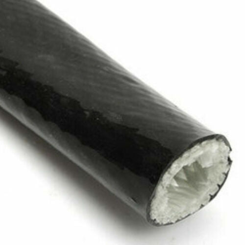 Black Express thermal sleeve, silicone fireproof and heat-insulating sleeve, fiberglass 3/4