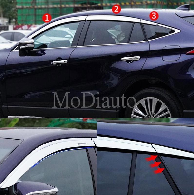 for Toyota Venza 2021-2024 silver Window Wind Visors Rain Guard Vent Deflectors