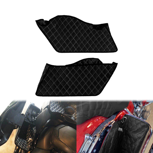 Extended Saddlebag Stretched Inserts Bag w/ White Line for Harley Touring 14-23