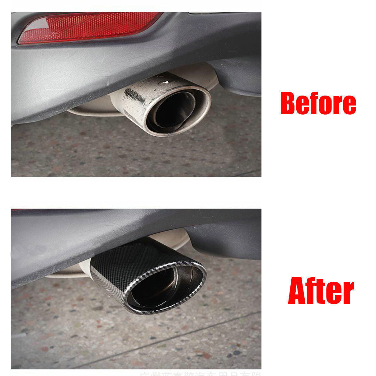 Pair For 18-23 for Toyota for Camry Carbon Fiber Style Rear Exhaust Muffler Tip End Pipe