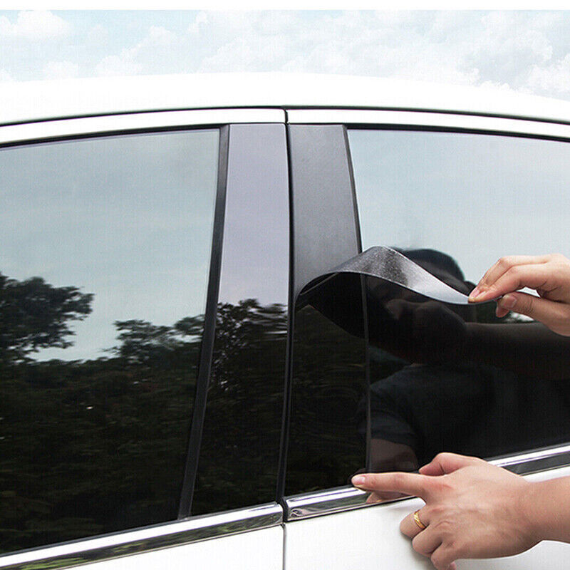 Piano Black Pillar Posts Door Window Molding Strip Trims for Ford Fusion 14-2022