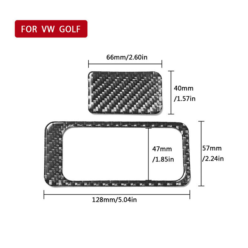 Carbon Fiber Glove Box Decorative Trim Cover Sticker for VW for Golf MK7 2014-2019