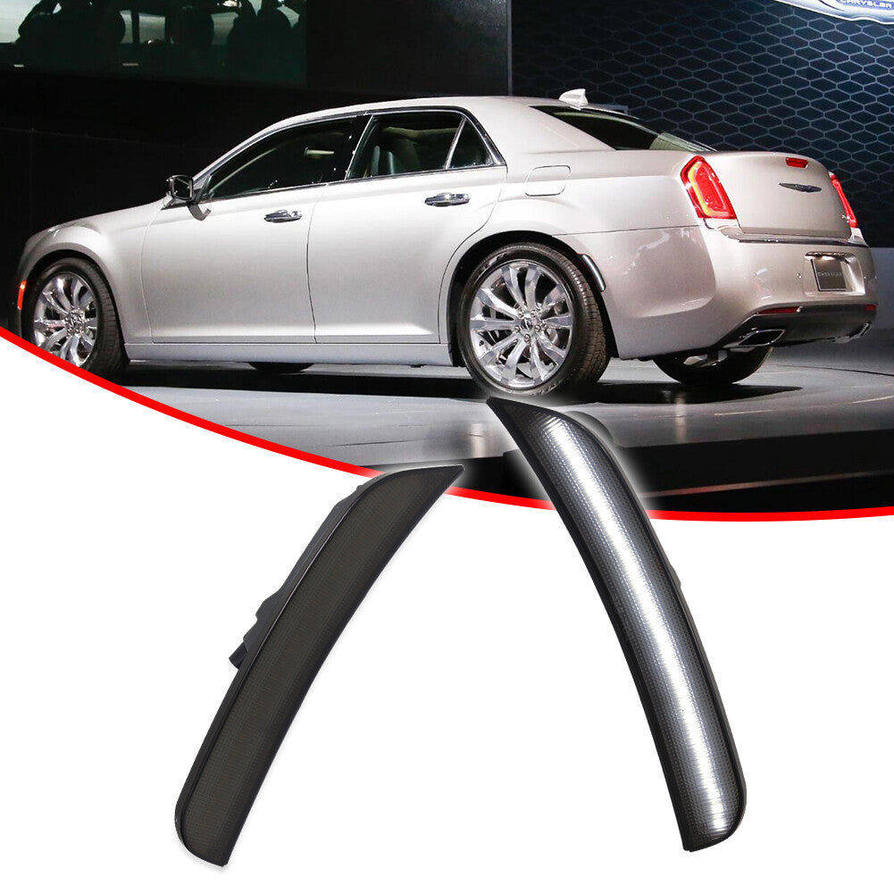 Smoked lens white LED rear marker light for 2015 for Chrysler 300 300C
