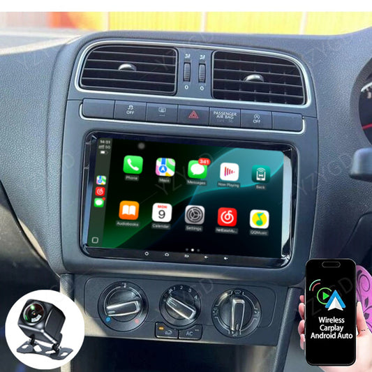 for Volkswagen Polo 2009-2013 Stereo Apple Carplay Car Radio GPS Navi Screen DSP