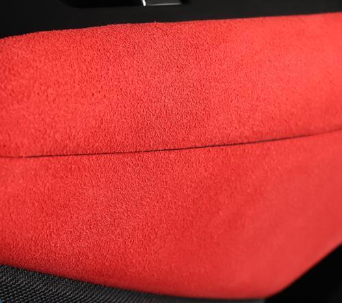 Red Suede Middle Console Gear Shift Panel Trim for Ford for Mustang Mach-E 2021-2023