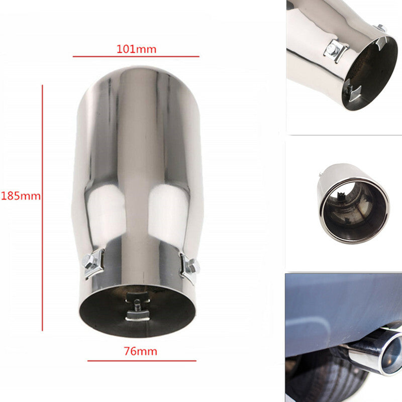 Car Exhaust Muffler Tip Stainless Steel Pipe Modified Rear Tail Throat Liner