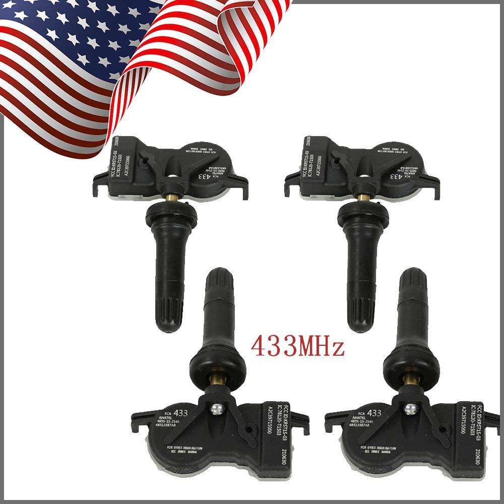 4X TIRE PRESSURE SENSOR TPMS for Jeep Renegade for Dodge Dart for Chrysler 433 MHz