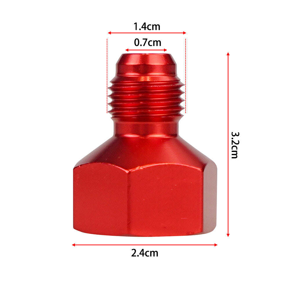 2Pcs 10AN Female to 6AN Male Flare Reducer Fitting Fuel Adapter AN10 to AN6 Red