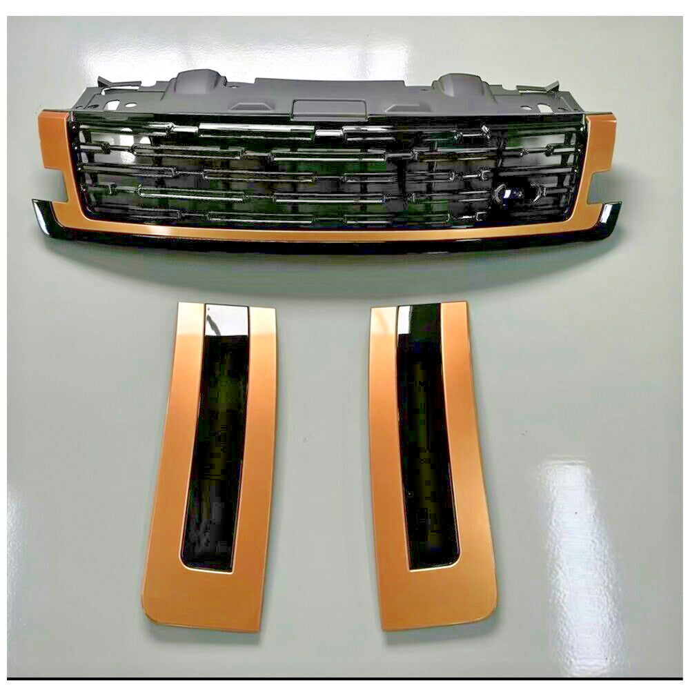 Front Bumper Mesh Grille+Door Side Vent Trim Fit for Range Rover L460 2023-2025