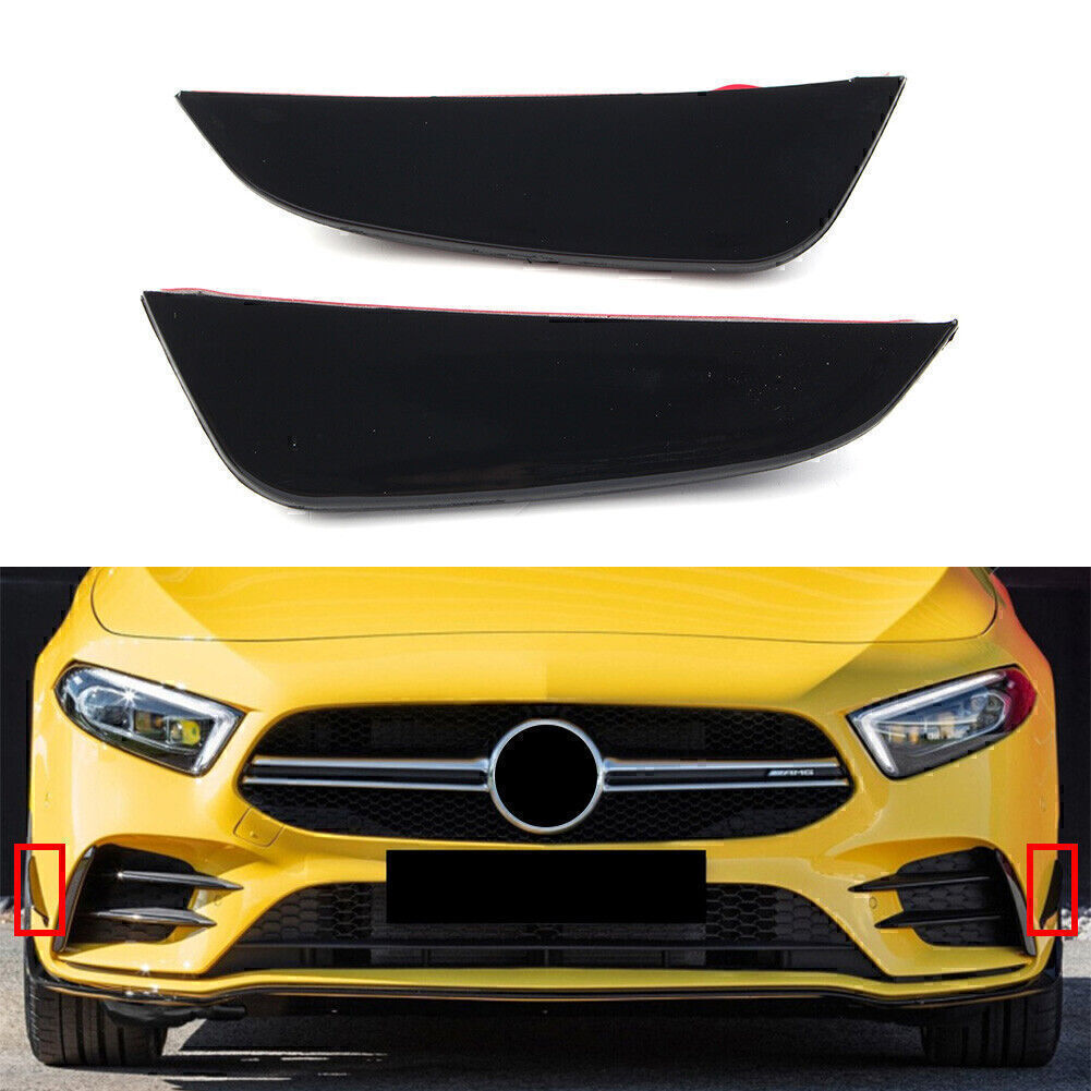 for Benz A-Class W177 A180 Front Bumper Lip Splitter Spoiler Side Canards