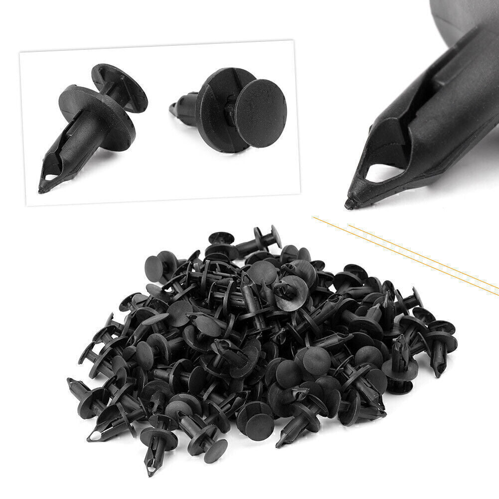 100 St¨¹ck 8mm Loch Kunststoff Nieten Befestigung Push Clips Clip f¨¹r Auto Fender