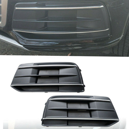 Pair for Audi Q5 SQ5 2018-2020 Front Bumper Grille Fog Light Cover Trim Standard