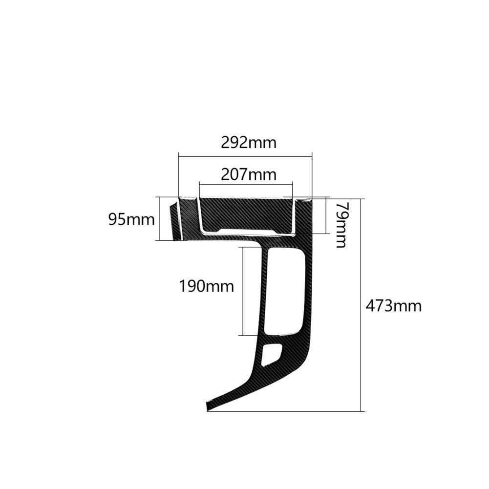 3Pcs for Audi Q7 2016-2019 Carbon Fiber Gear Shift Panel Outer Frame Trim Cover