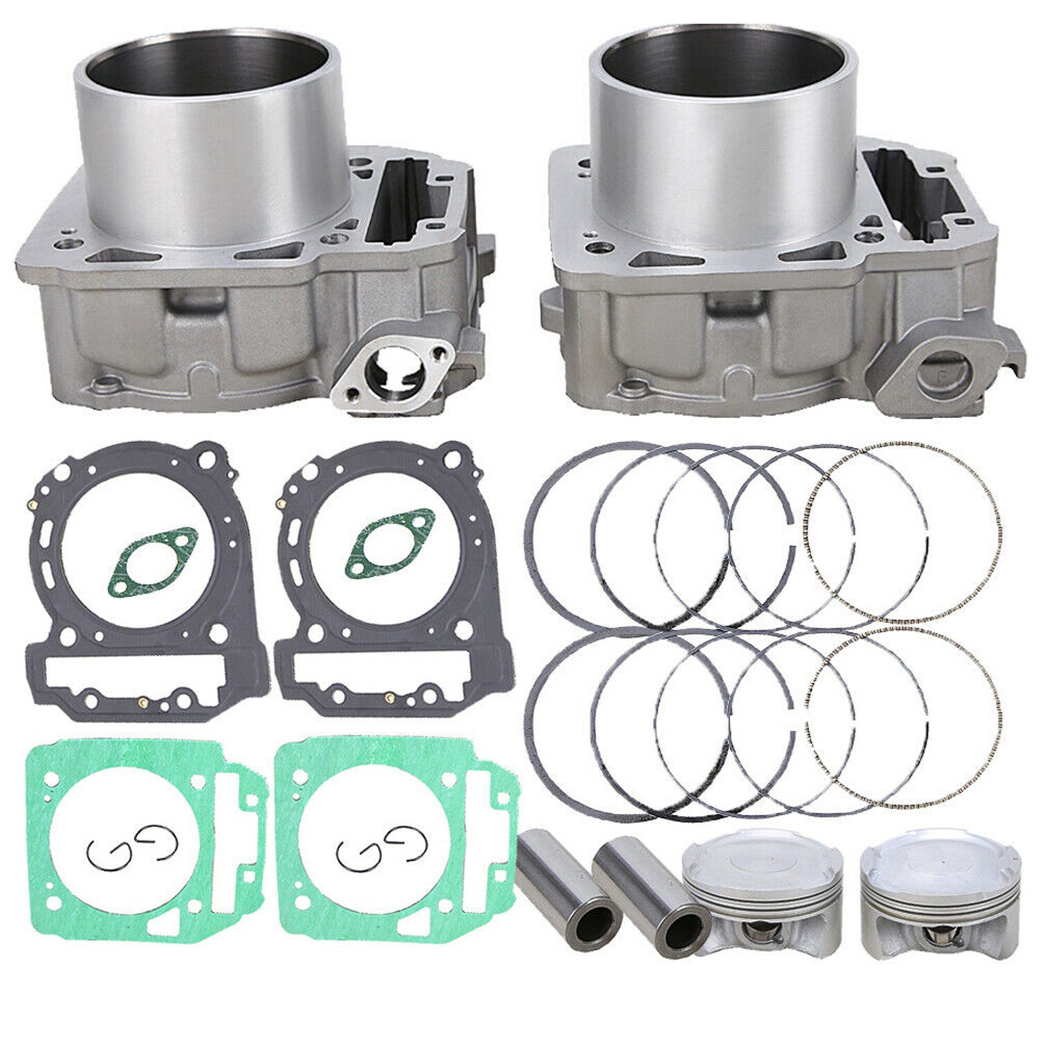 2 Gasket kit 2 CylindersPiston For Can-Am BRP Commander Maverick Outlander 1000