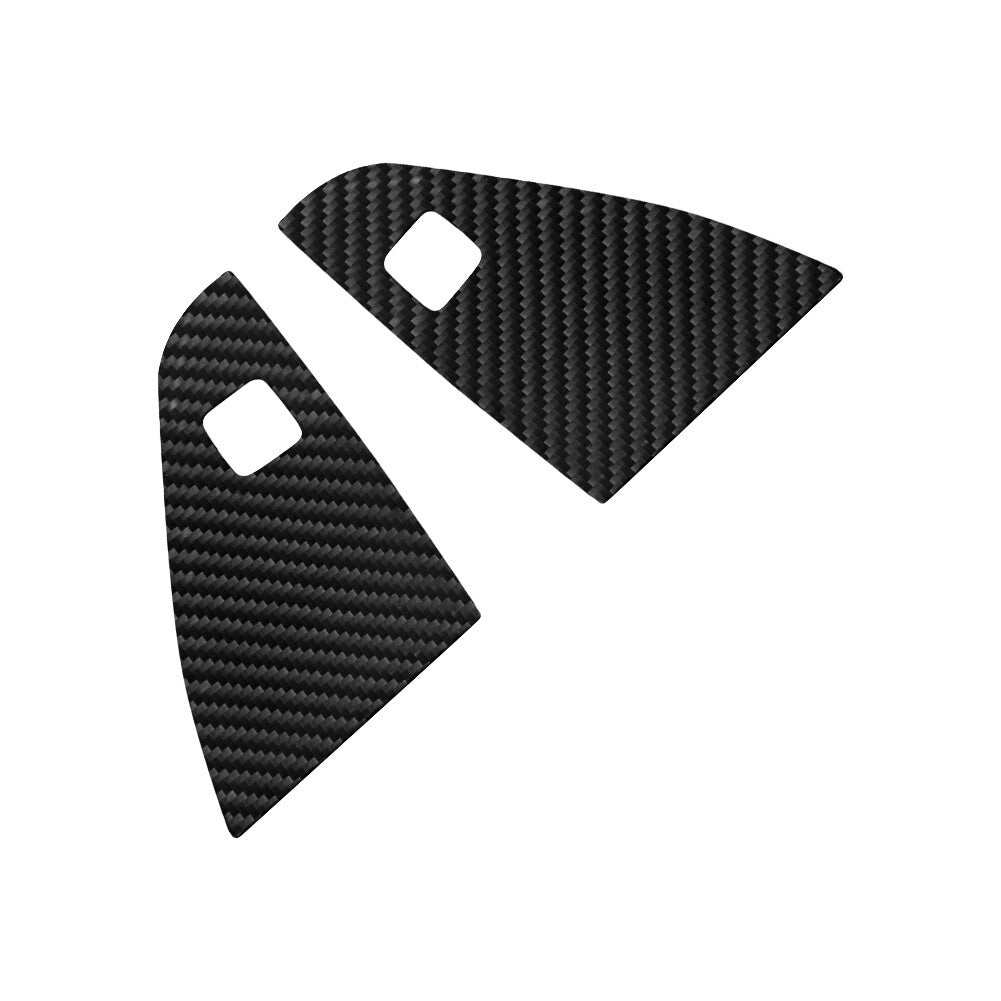 2X Carbon Fiber Front Door A-Pillar Below Trim for Honda Ridgeline 2017-2020