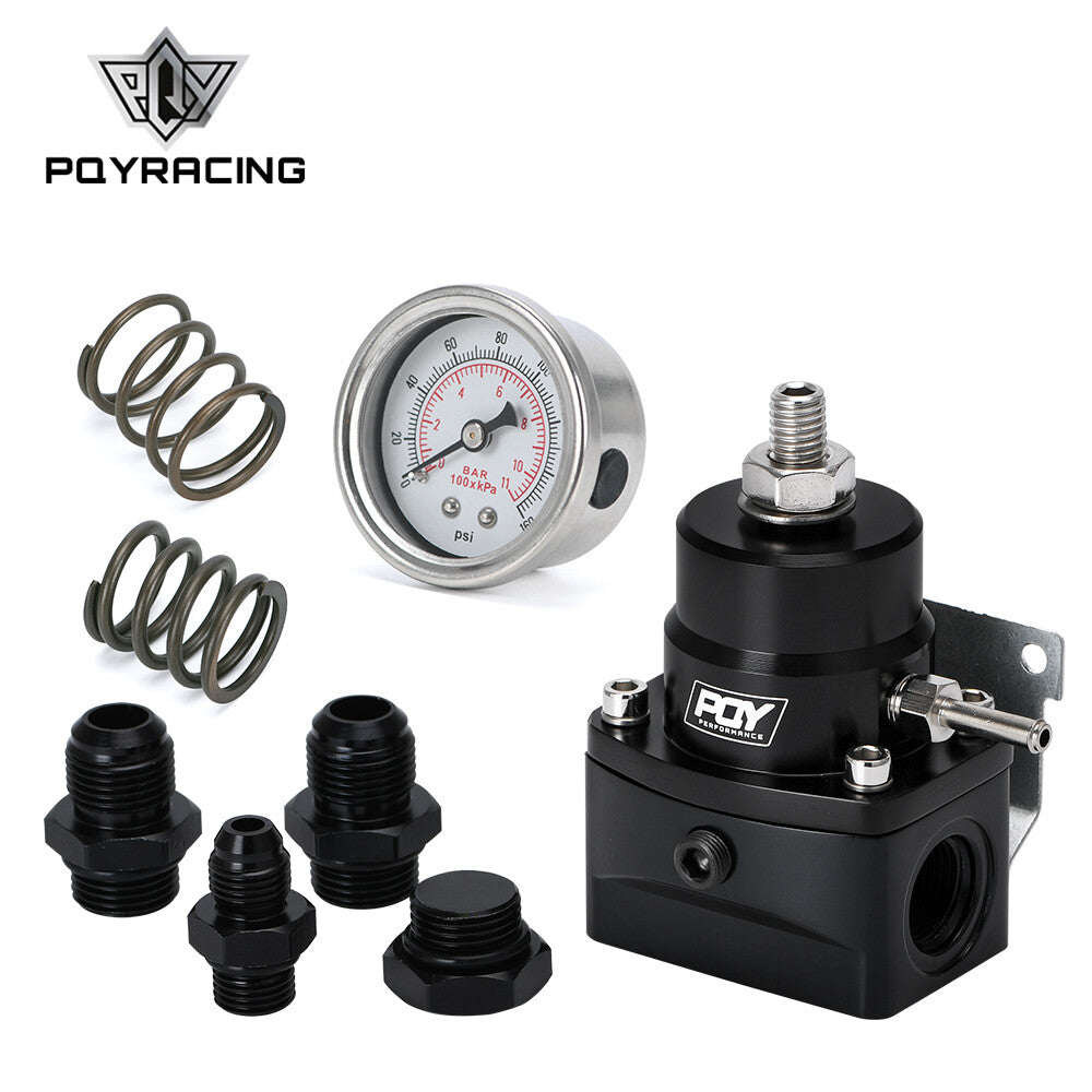 AN8 Feed  AN6 Return Line Fuel Pressure Regulator w/ boost reference Gauge