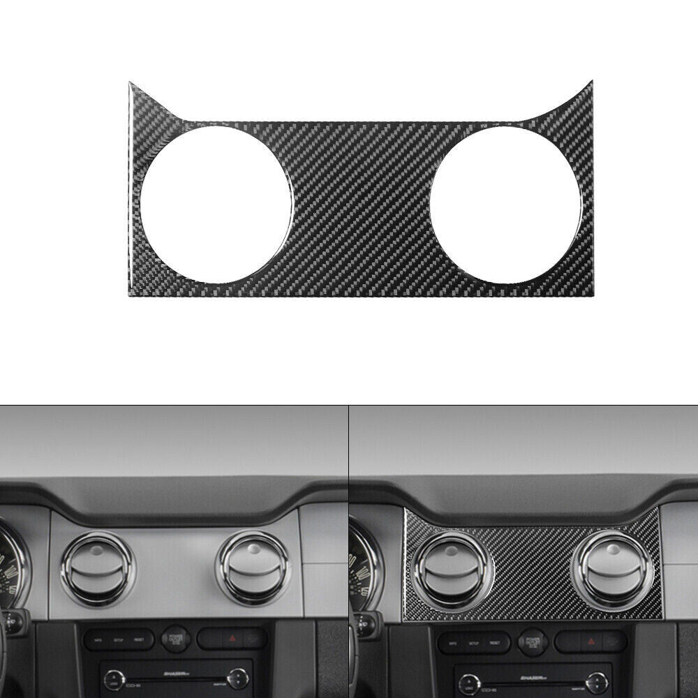Carbon Fiber Console Air Vent Outlet Cover Trim Sticker for Ford for Mustang 2005-09