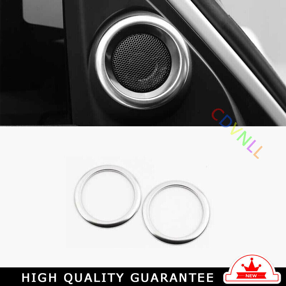 A Post Speaker Frame Cover Trim for Honda for Civic 10th 2016-2021 Silver Titanium