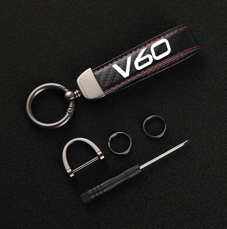 New for Alfa Romeo 147 car keychain, black leather horseshoe buckle, gift item.