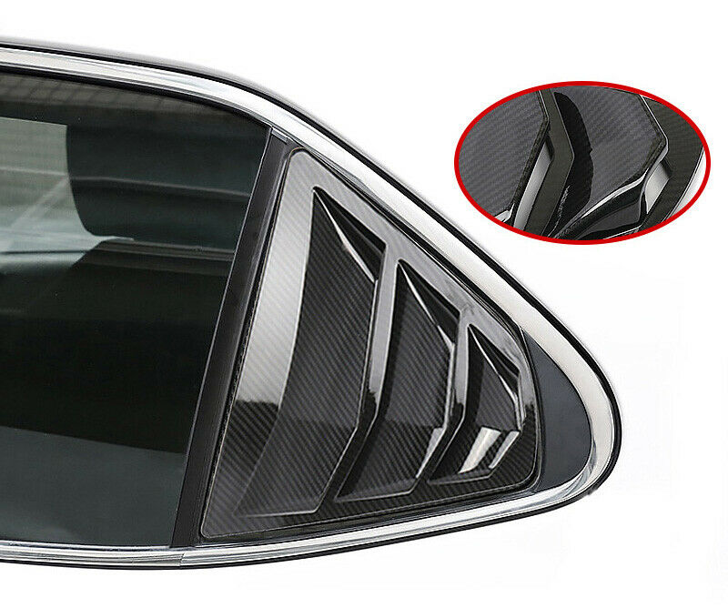 for Toyota for Camry 2018-2023 Carbon ABS Rear Side Window Louver Shutter Cover Trim