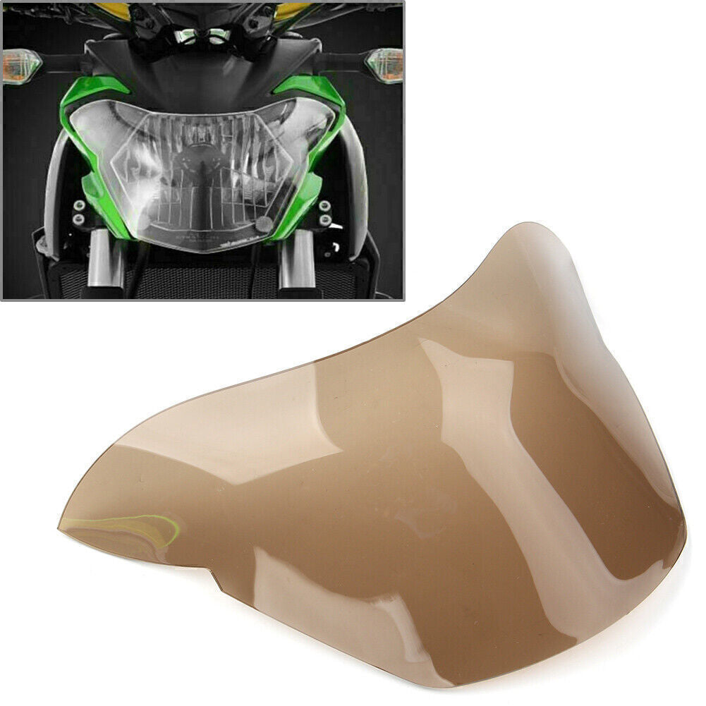 Front Headlight Guard Shield Screen Lens Cover for KAWASAKI Z650 2017 2018 Smoke