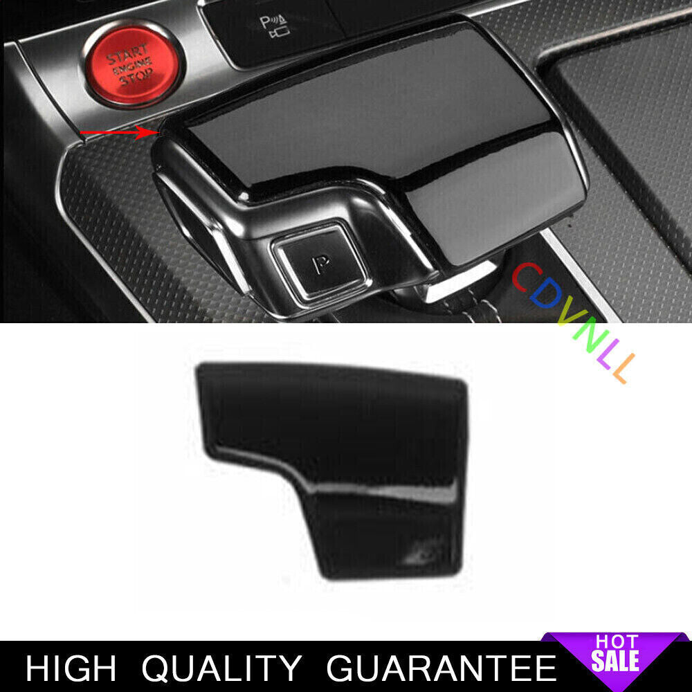 ABS Bright Black Inner Gear Shift Knob Shifter Lever Trim for Audi A6 A7 2019-24