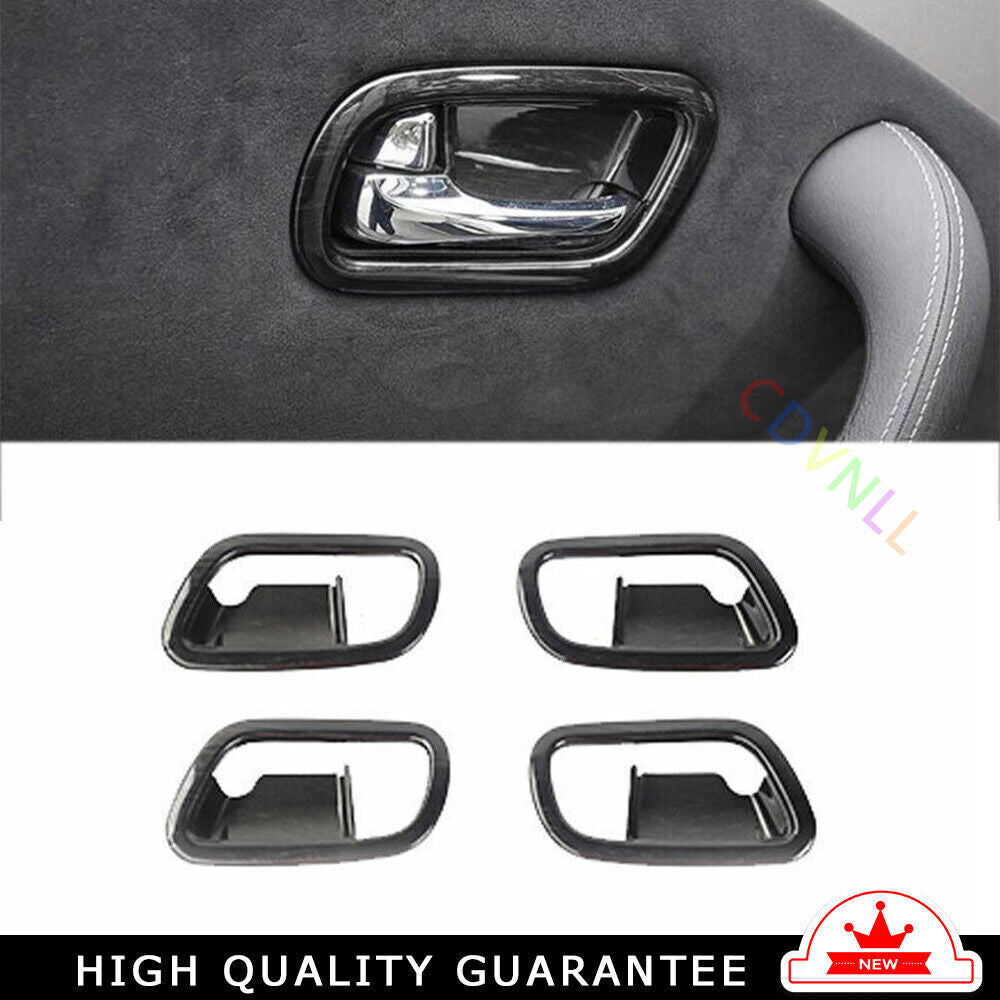 Inner Door Handle Bowl Cover Trim for Nissan Armada Y62 2017-20 Black Wood Grain