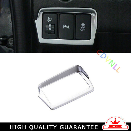 Headlight Button Frame Cover Trim 1PCS for Honda CRV CR-V 2012-16 Matte Silver