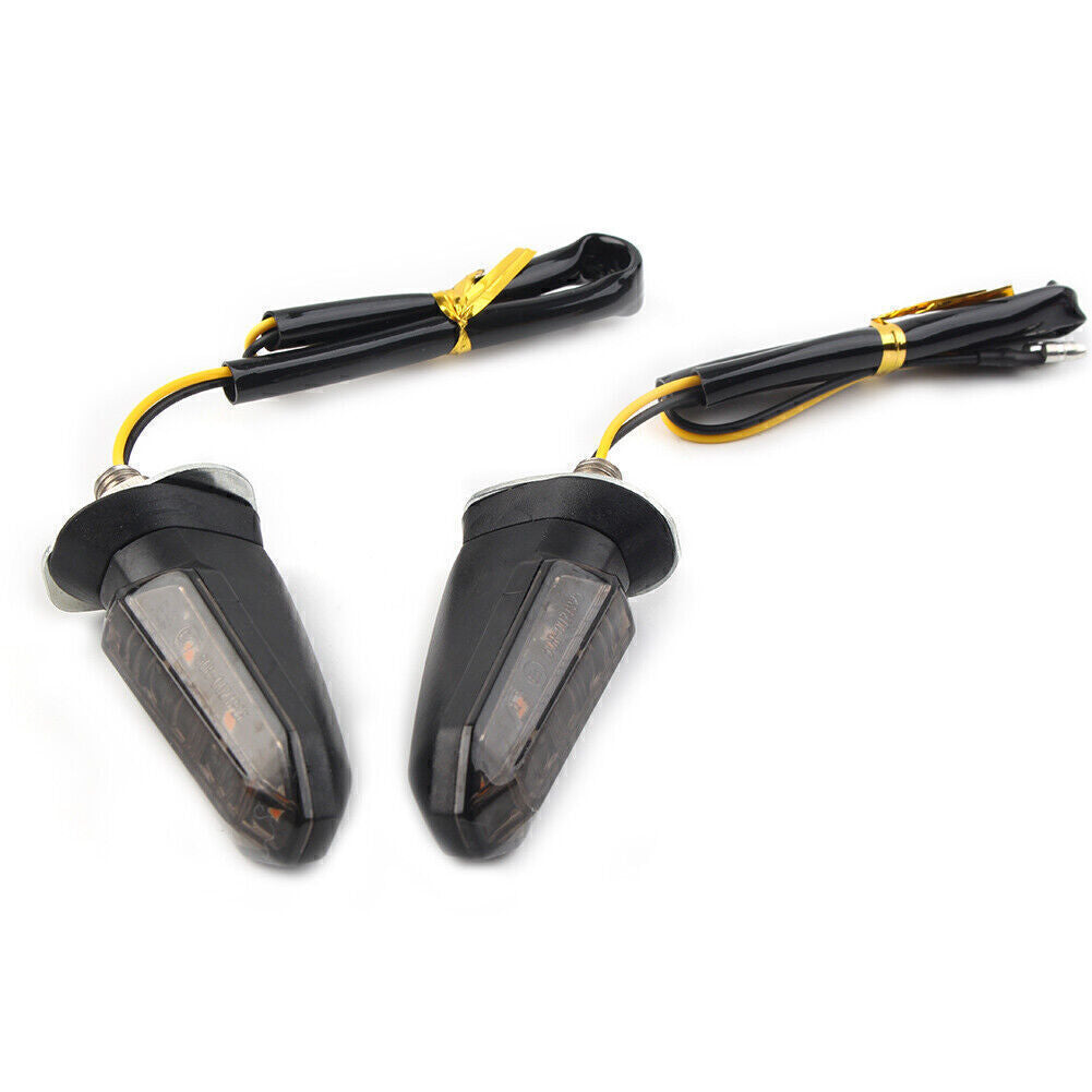 2X Universal LED Turn Signal Indicator Amber Blinker Light Lamp Smoke