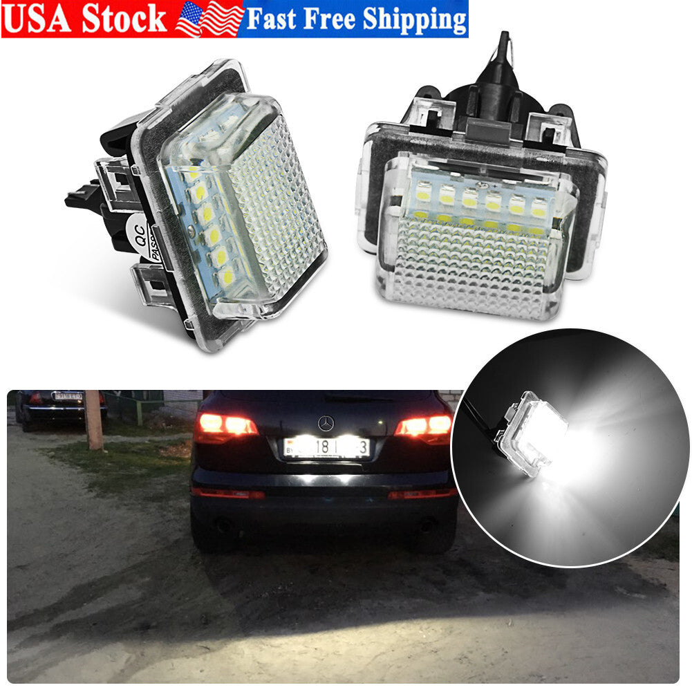Rear LED Number License Plate Light Lamps for Mercedes Benz C-Class W204 2007-11