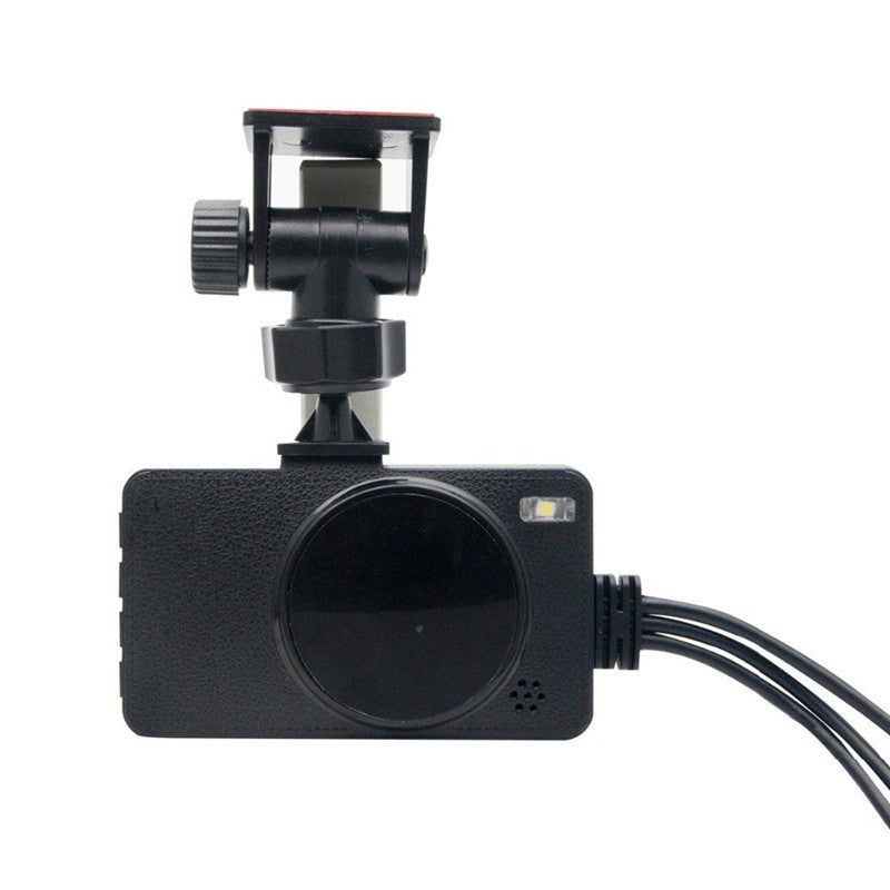 3 LCD Motorcycle DVR Recorder Video View Front  Rear Waterproof Dual Camera