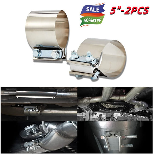5-inch Butt connector exhaust clamp exhaust pipe muffler end connection leak-