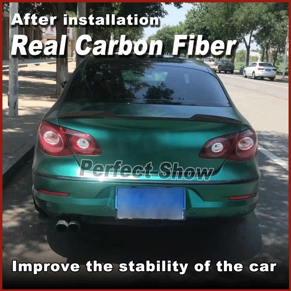 Carbon Fiber Car Rear Trunk Spoiler Wing Fit for Volkswagen for VW CC Sedan 2013-18