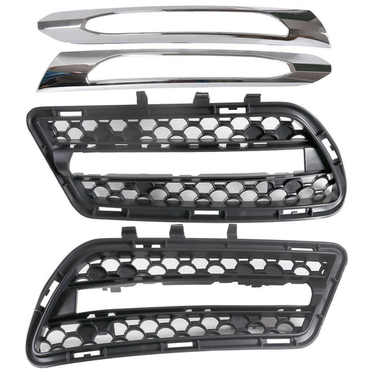 Fit For 2010-2013 for Mercedes W212 E350 Left Right Fog Lamp Grille Trim Molding Kit