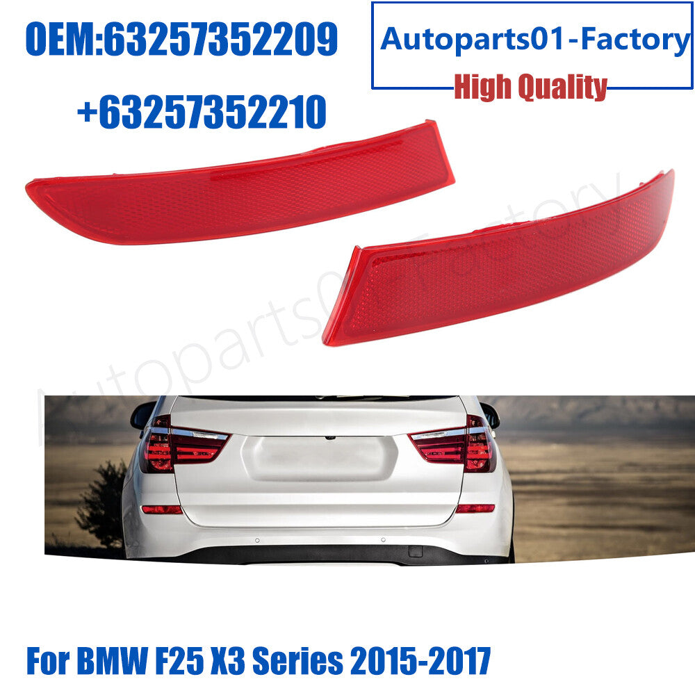 Rear Right+Left Light Rear Bumper Reflector Light for BMW F25 X3 Series 15-2017