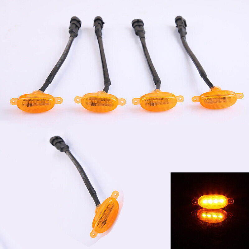 5PCS For FJ Cruiser 2007-14 Style yellow LED Lamps Front Grill Lights Kit