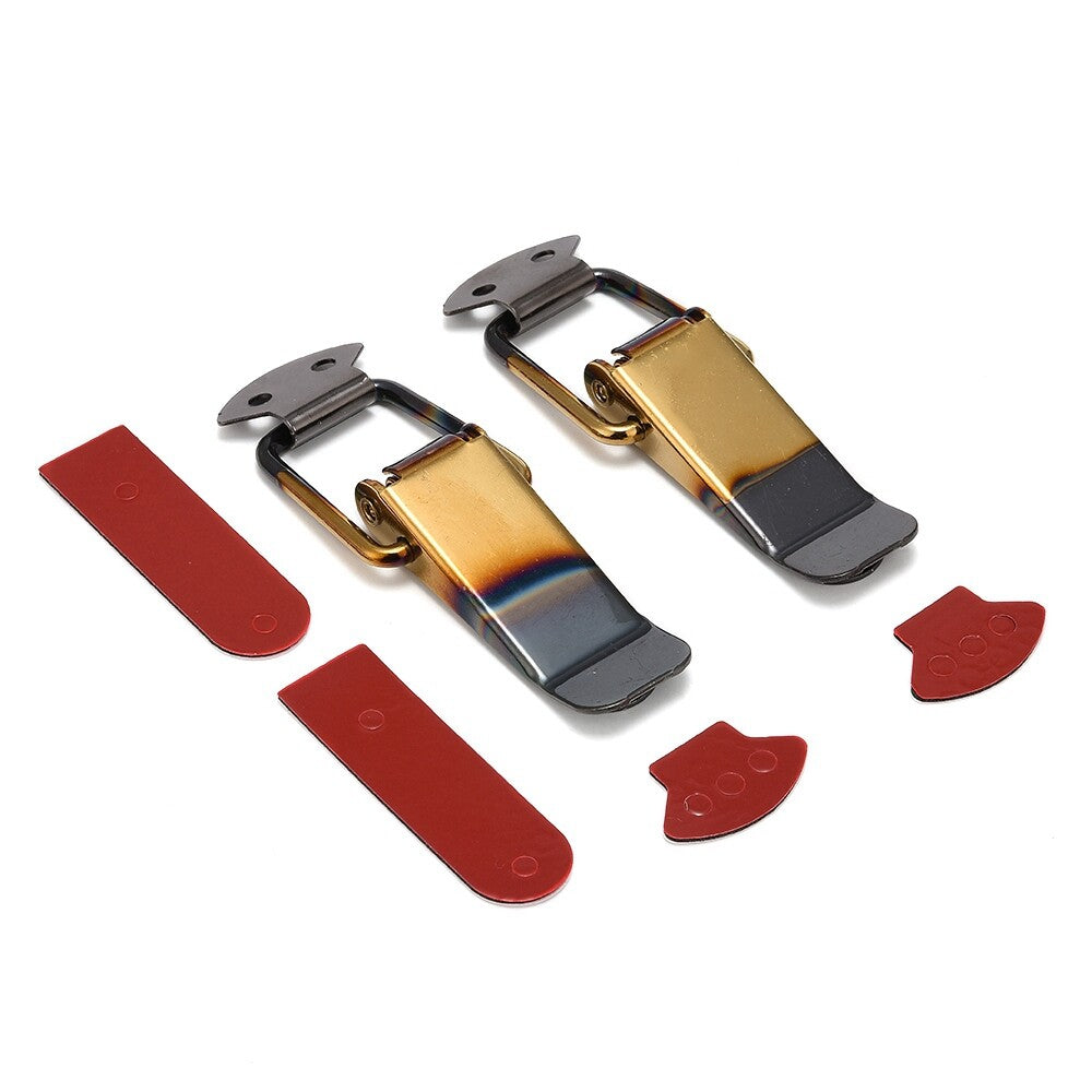 Big Car Bumper Security Hook Lock Clips Kit Quick Release Hook Clips Black-Gold