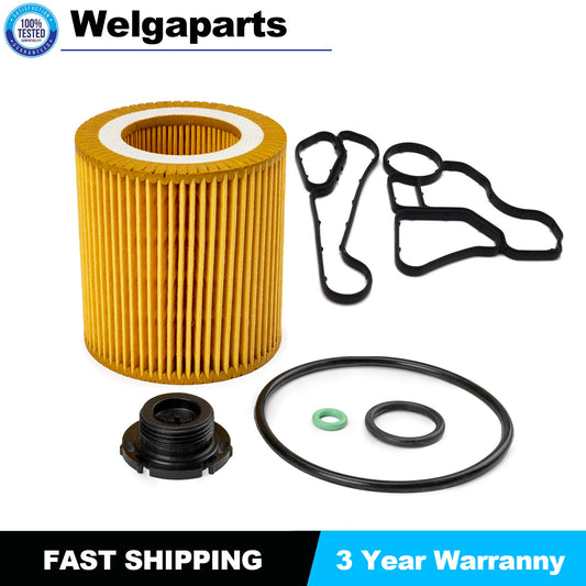 Oil Filter+Housing Gasket  Cooler Seal Set for BMW X1 X3 X5 N52 N54 N56 N26 US
