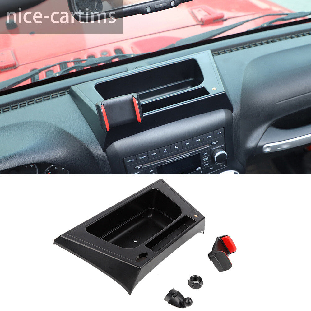 Car Dashboard Storage Box Mobile Phone Stand Holder for Jeep for Wrangler JK 2012-17