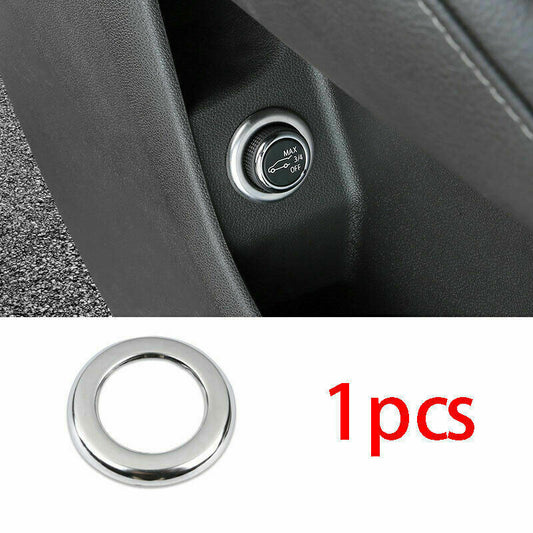 for Cadillac XT4 2018 2019-2020 Silver Steel Tail Door Button Switch Ring Trim
