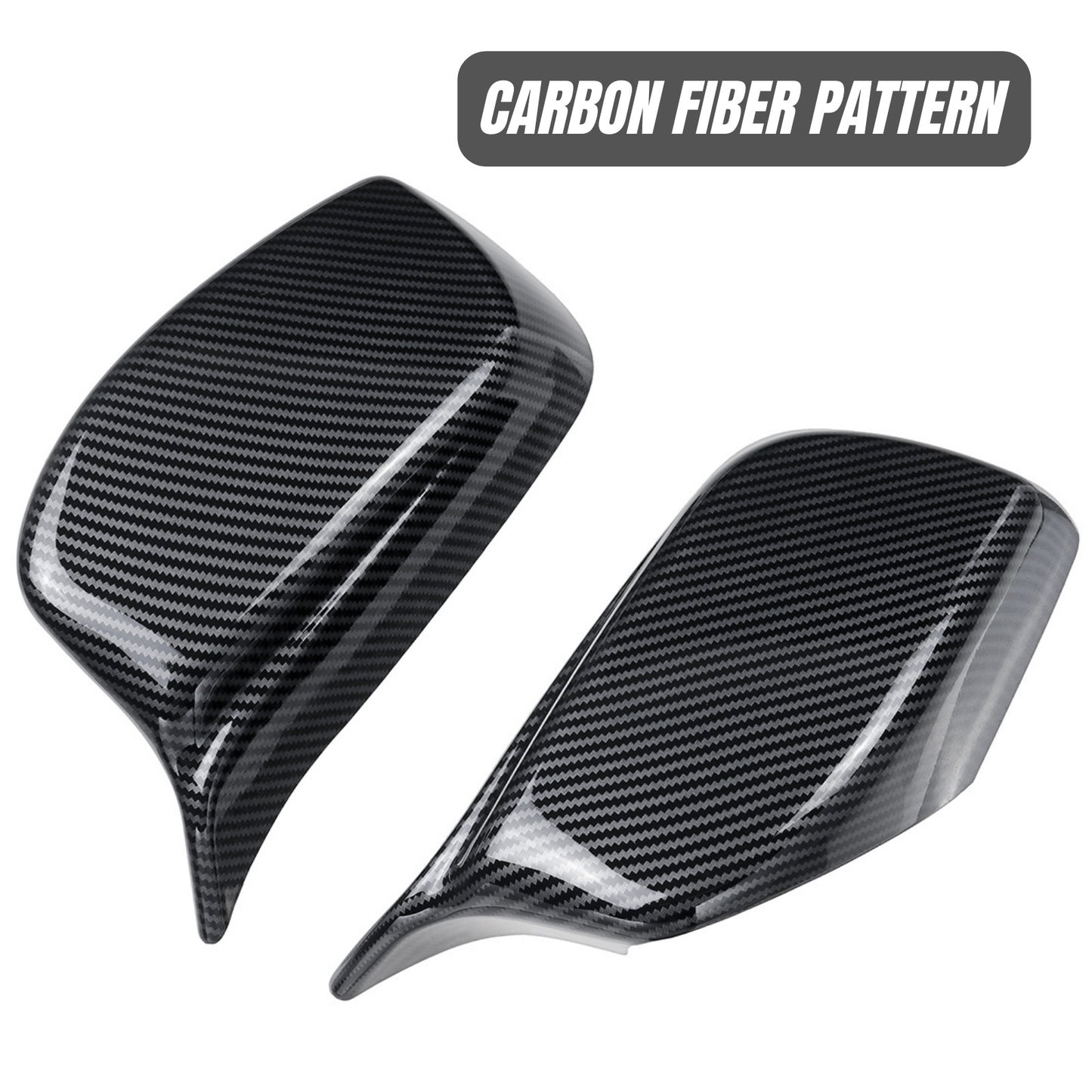 A pair of carbon fiber mirror protective cases, Model M, suitable for 2003-2008 for BMW E60, E61, E63, E64
