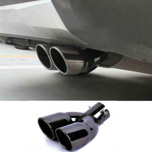 for Toyota Highlander 2020-2024 BLACK Polished Muffler Dual Exhaust Tip Finisher